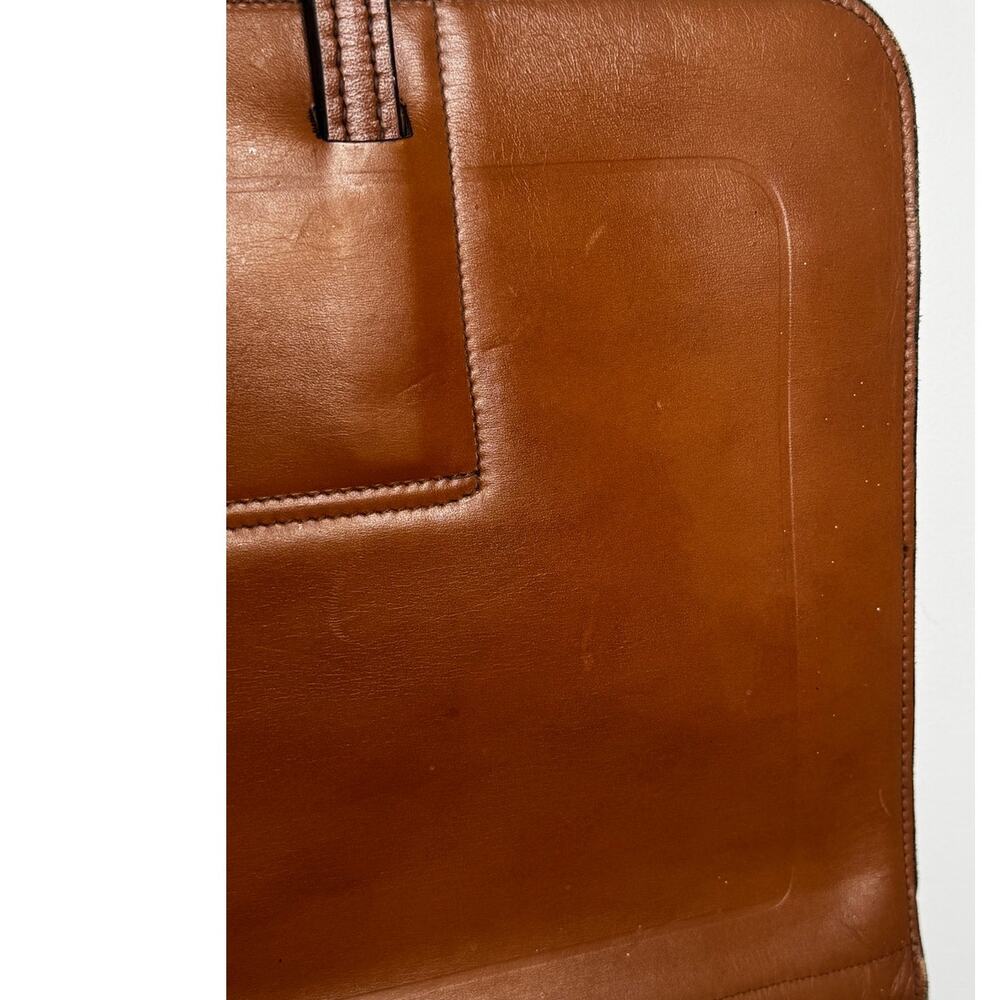 1970s Wear Best VelvaHide Leather Portfolio Briefcase Brown Zip Case - Picture 16 of 16